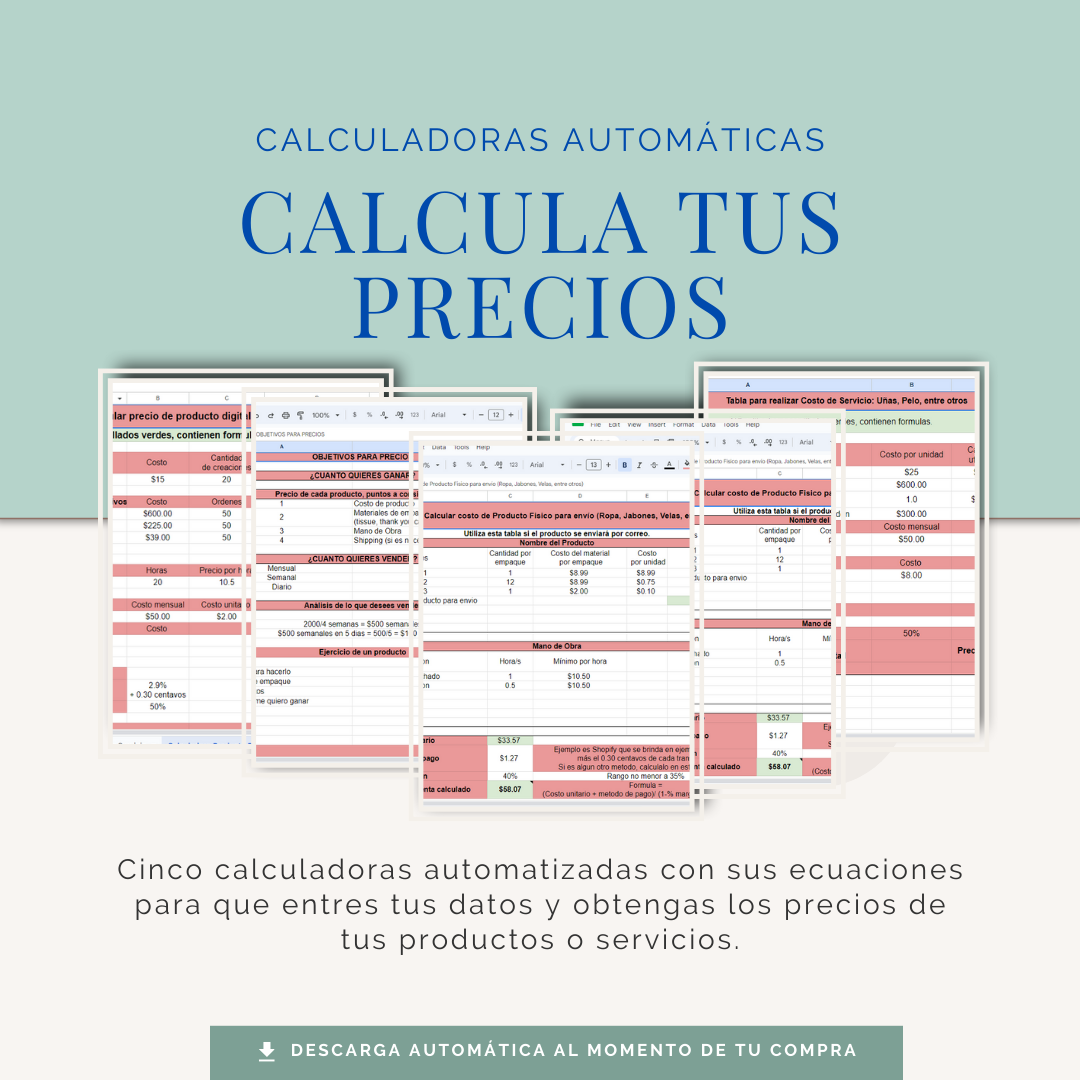 Ebook: Calcula tus precios de productos hechos a mano