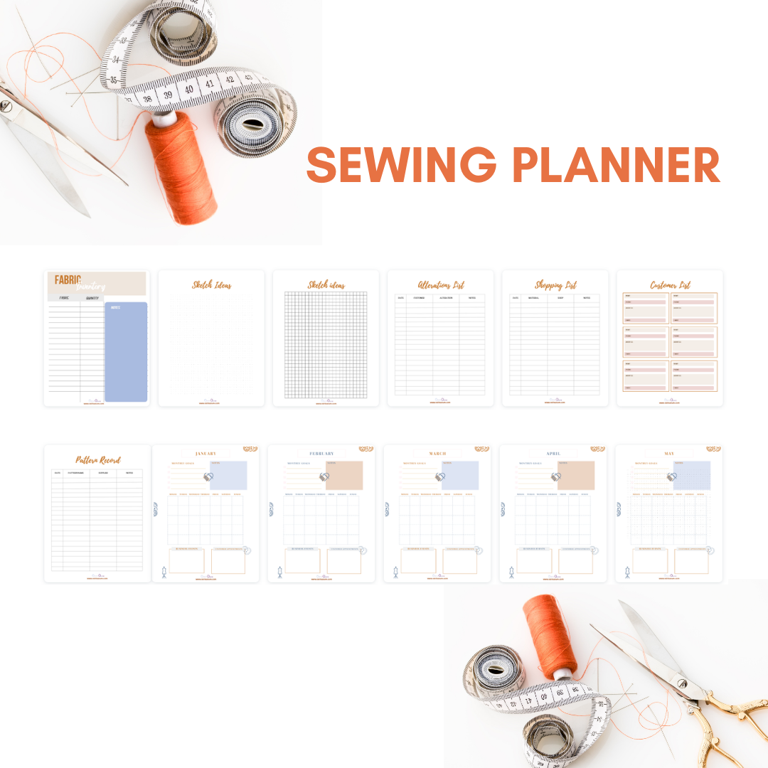 Sewing Agenda English Version | Easy Digital PDF Organizer