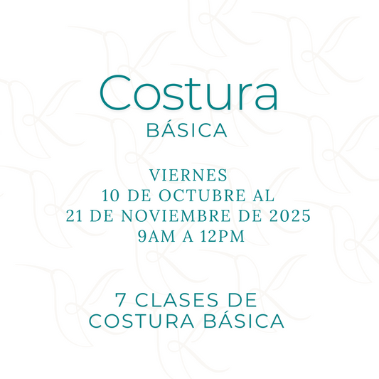 Costura Básica - Viernes Octubre a Noviembre