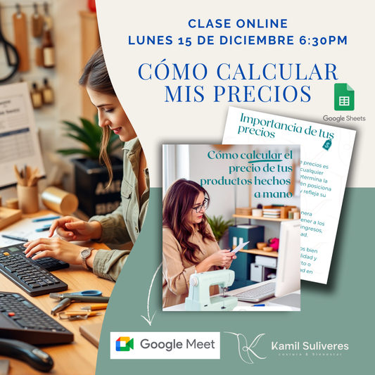 Clase Grabada: Cómo Fijar Precios para Productos Hechos a Mano