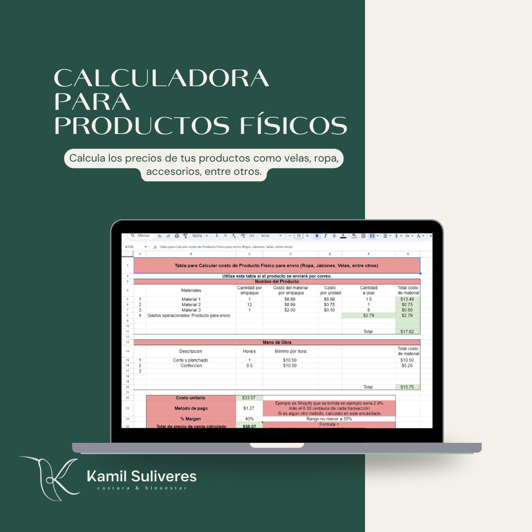 Ebook: Calcula tus precios de productos hechos a mano