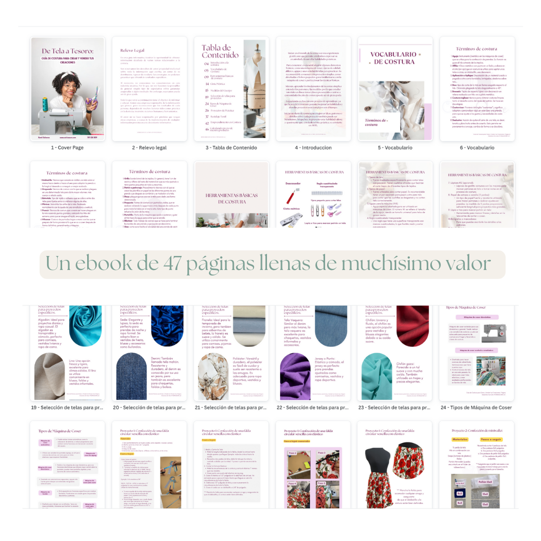 De Tela a Tesoro: Guía de Costura para Crear y  Vender tus Creaciones