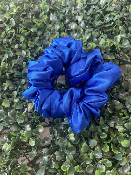 Satin Scrunchie | Blue Scrunchie | Moño de pelo